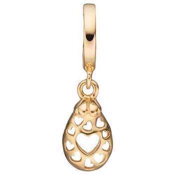 Christina Secret Hearts forgyldt sølv hjerte med hjerter, model 610-G58 købes hos Guldsmykket.dk her